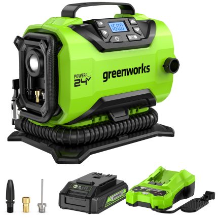 24V Cordless Battery Inflator w/ (1) 2Ah USB Battery & Charger